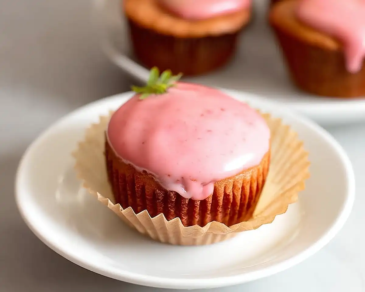 The Best Grain-Free Strawberry Cupcakes with Homemade Berry Syrup